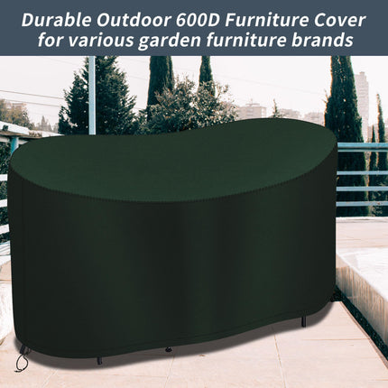 RICHIE Small Bistro Set, 124 * 63 * 80cm Waterproof Outdoor Garden Patio Furniture Set, 600D Oxford Fabric Table Cover, Windproof Anti-UV Patio Table