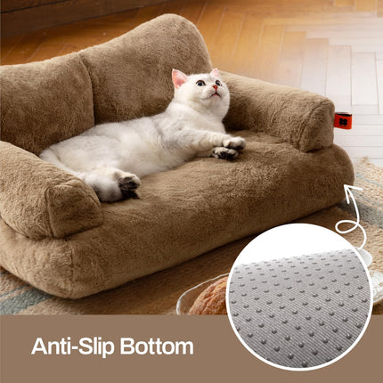 MEWOOFUN Stylish Cat Bed for Indoor Cars Large - Fluffy and Soft Cat Sofa Bed Small Dog Sofa Bed for Dogs and Cats - 66x48cm Cute Cat Bed Couch with