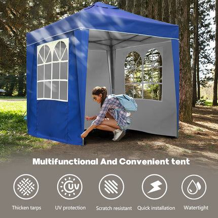 SANHENG Pop Up Gazebo, Pop Up Tent with Weights, Fully Waterproof, All Weather Gazebo ideal for Outdoor Party Camping (2x2m,Blue)