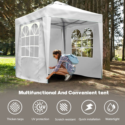 SANHENG Pop Up Gazebo, Pop Up Tent with Weights, Fully Waterproof, All Weather Gazebo ideal for Outdoor Party Camping (2x2m,White)