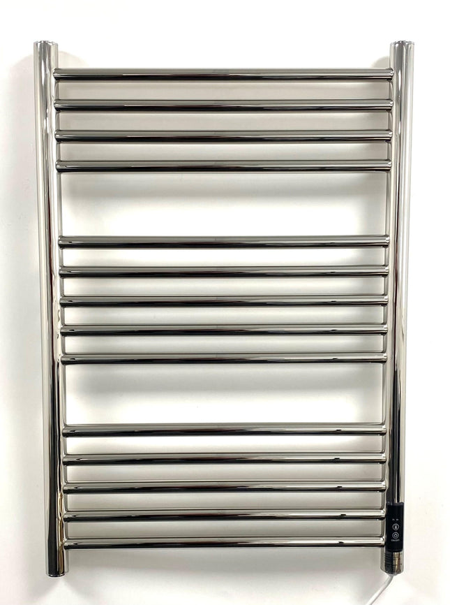 Manissa Siena 500w x 720h Stainless Steel Electric Heated Towel Rail Mirror Polished Finish Towel Radiator