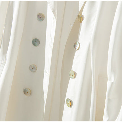 Women's Over-the-Knee Mid-Length Trench Coat with Silk Waist Belt - Elegant Winter Coat