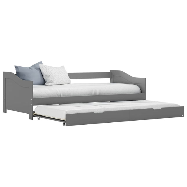 Pull-out Sofa Bed Frame without Mattress Grey 90x200 cm