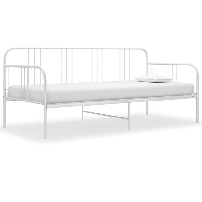 Sofa Bed Frame without Mattress White Metal 90x200 cm