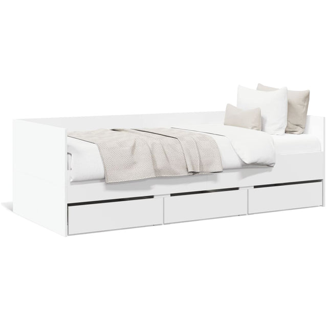 Modern Wooden Single Size 2-in-1 Daybed Sofa Bed With 3 Storage Drawers