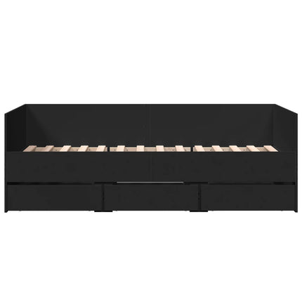 Modern Wooden Single Size 2-in-1 Daybed Sofa Bed With 3 Storage Drawers