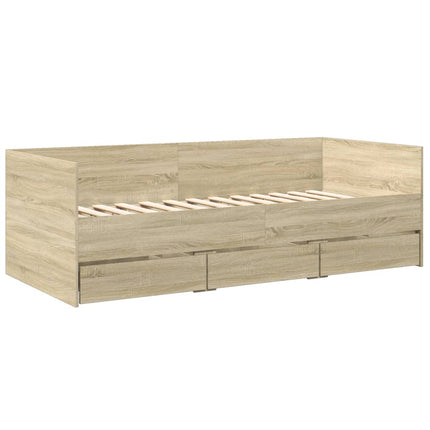 Modern Wooden Single Size 2-in-1 Daybed Sofa Bed With 3 Storage Drawers