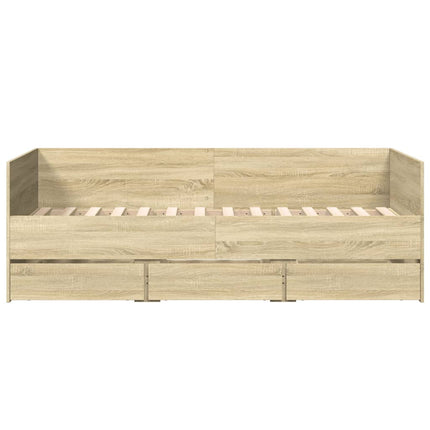 Modern Wooden Single Size 2-in-1 Daybed Sofa Bed With 3 Storage Drawers