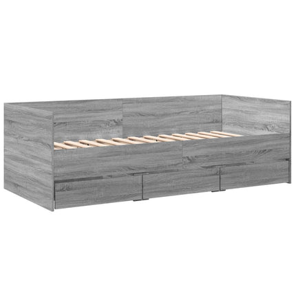 Modern Wooden Single Size 2-in-1 Daybed Sofa Bed With 3 Storage Drawers