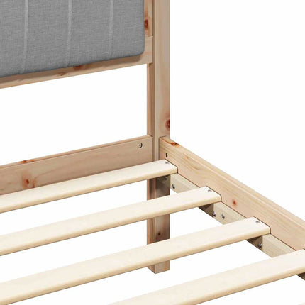 Bed Frame with Upholstered Headboard Light Grey 150 x 200 cm