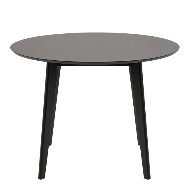 Roxby Round Dining Table in Black 105x76cm Included 4 Roxby Dining Chairs in Black