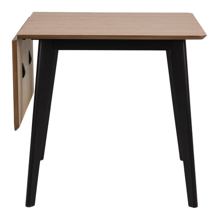 Roxby Extending Dining Table 80-120cm in Oak & Black Included 4 Roxby Dining Chairs in Black and Oak