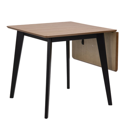 Roxby Extending Dining Table 80-120cm in Oak & Black Included 4 Roxby Dining Chairs in Black and Oak