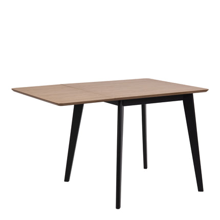 Roxby Extending Dining Table 80-120cm in Oak & Black Included 4 Roxby Dining Chairs in Black and Oak