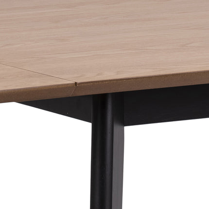Roxby Extending Dining Table 80-120cm in Oak & Black Included 4 Roxby Dining Chairs in Black and Oak