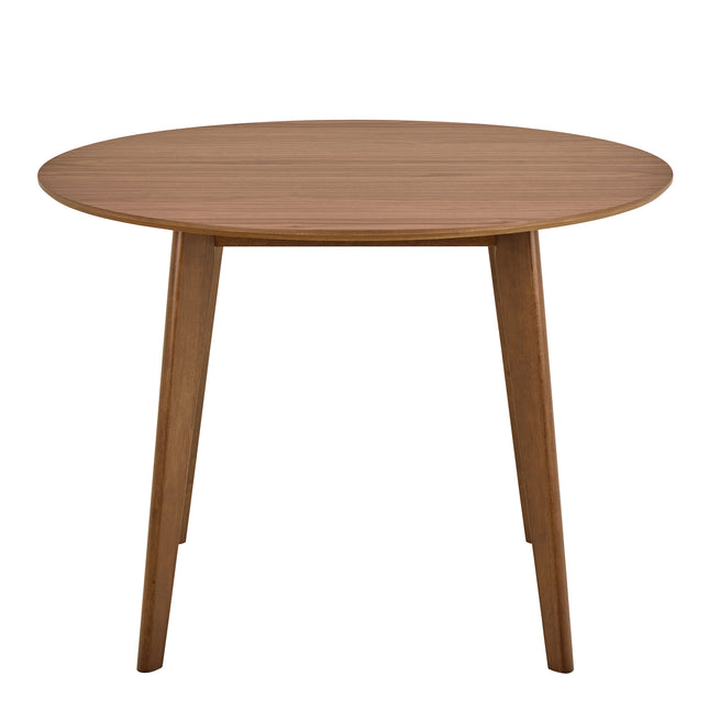 Roxby Round Dining Table in Walnut 105x76cm Included 4 Roxby Dining Chairs in Walnut