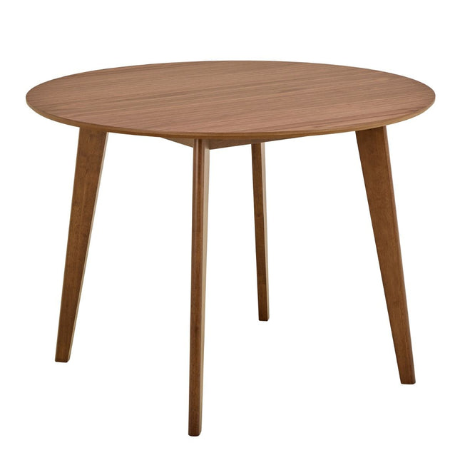 Roxby Round Dining Table in Walnut 120x76cm Included 4 Roxby Dining Chairs in Walnut