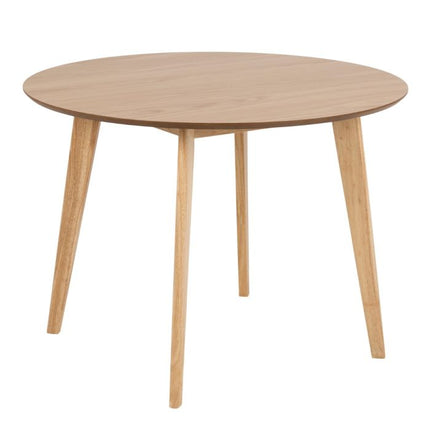 Roxby Round Dining Table in Oak 105x76cm Included 4 Roxby Dining Chairs in Oak