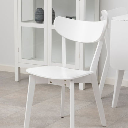 Roxby Square Dining Table in White Included 2 Roxby Dining Chair in White