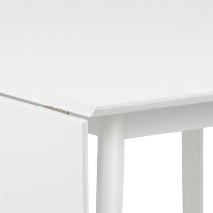 Roxby Square Dining Table in White Included 4 Roxby Dining Chair in White