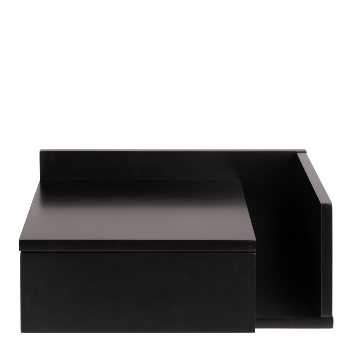 Ashlan Bedside Table in Black- Oak