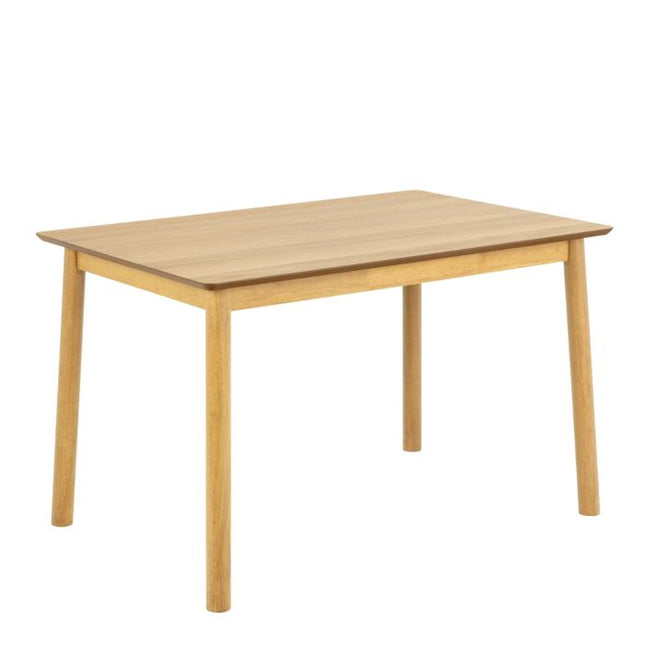 Barlow Rectangular Dining Table in Matt Oak Included 4 Barlow Dining Chair in Matt Oak