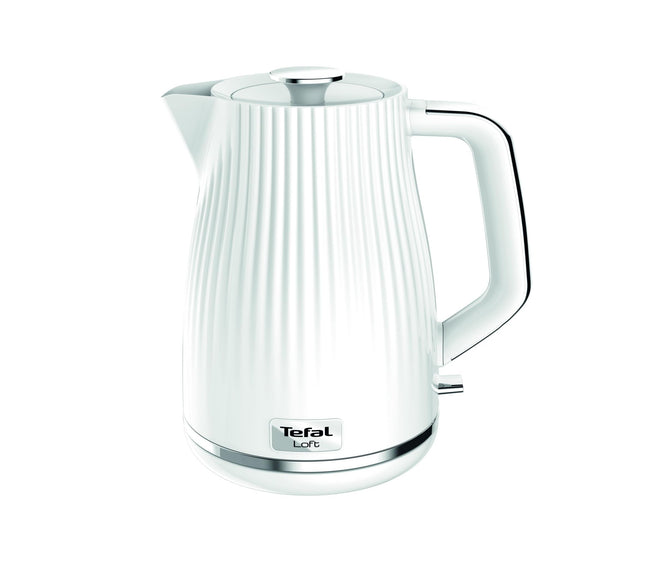 Tefal Loft Electric Kettle KO250140 with 1.7L Capacity, 3000W Fast Boil, Quiet, Washable Anti-Scale Filter, Cordless, 360 Rotational Base, Auto