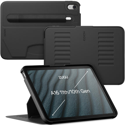 ZUGU CASE for iPad 10.9 Inch Case iPad 11th / 10th Generation (A16 2025/2022) Ultra Slim Protective Cover - Apple Pencil Holder - Convenient 8-Angle