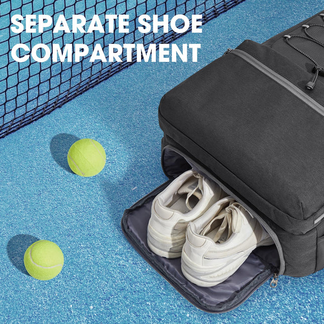 G4Free Tennis Bag, Tennis Backpack for Women Men, Large Pickleball Bag, Holds 4 Rackets with Shoe Compartment