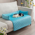 Pet Pad Blue With Pillow / 90x90cm