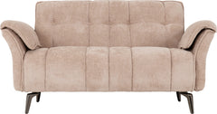 Amalfi 2 Seater Sofa in Champagne Fabric with Metal Legs 2 Man Delivery