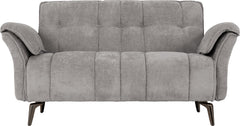 Amalfi 2 Seater Sofa in Grey Fabric with Metal Legs 2 Man Delivery