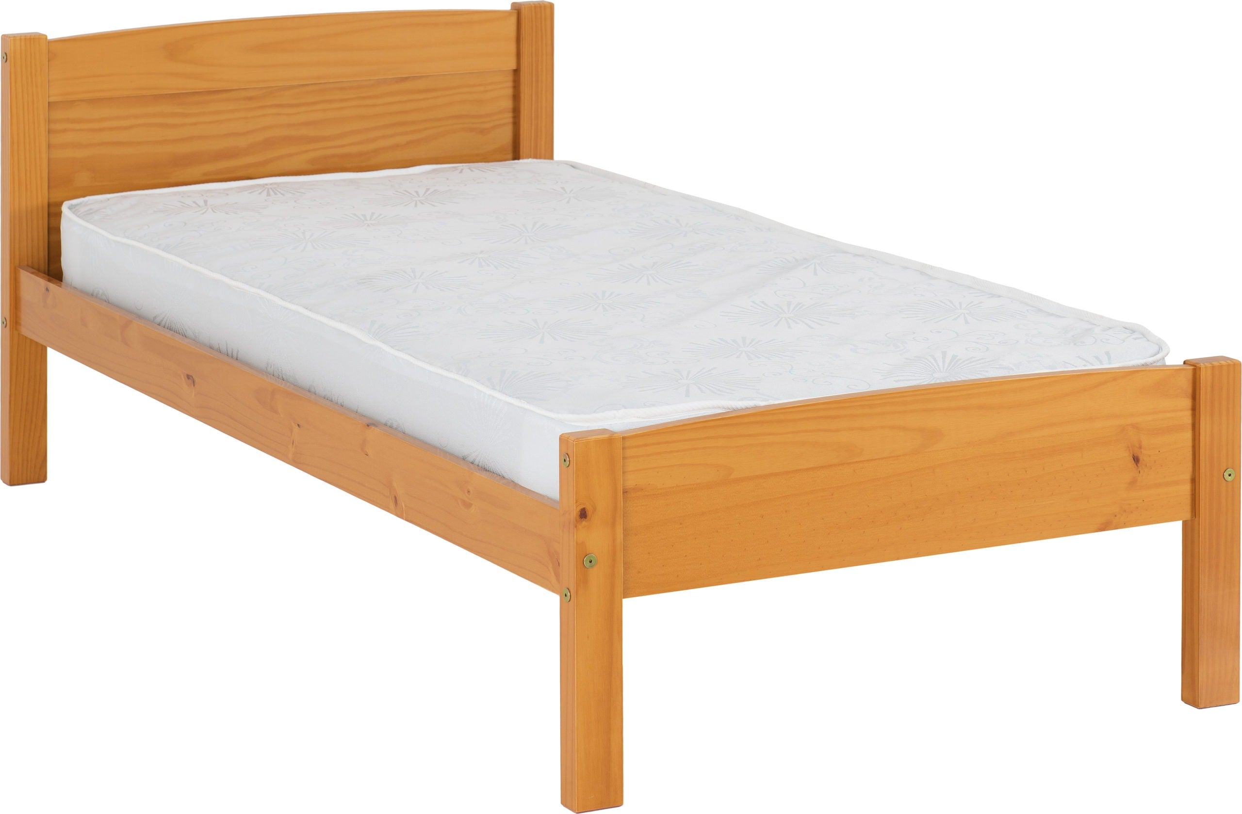 Amber 3' Bed - Anqique Pine Wood Frame