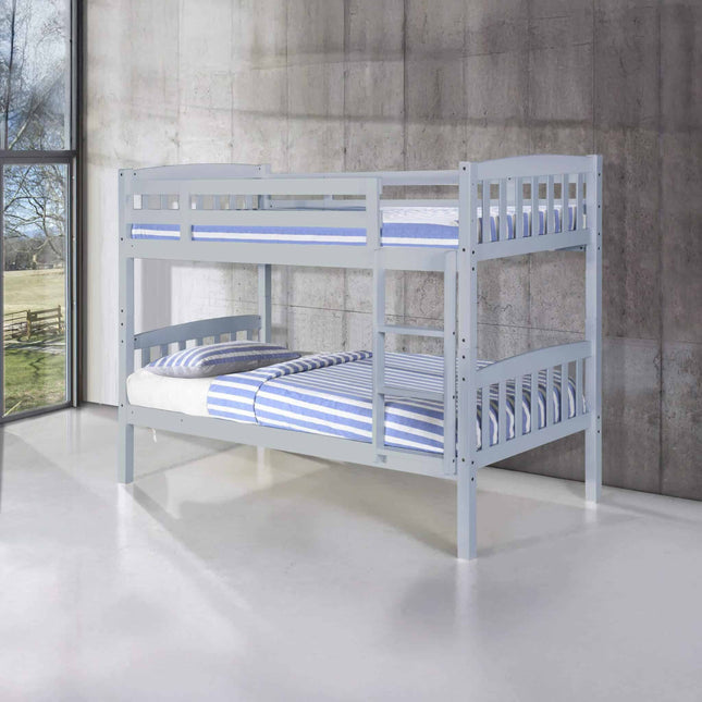 Ashbrook Solid Wood Bunk Bed Grey
