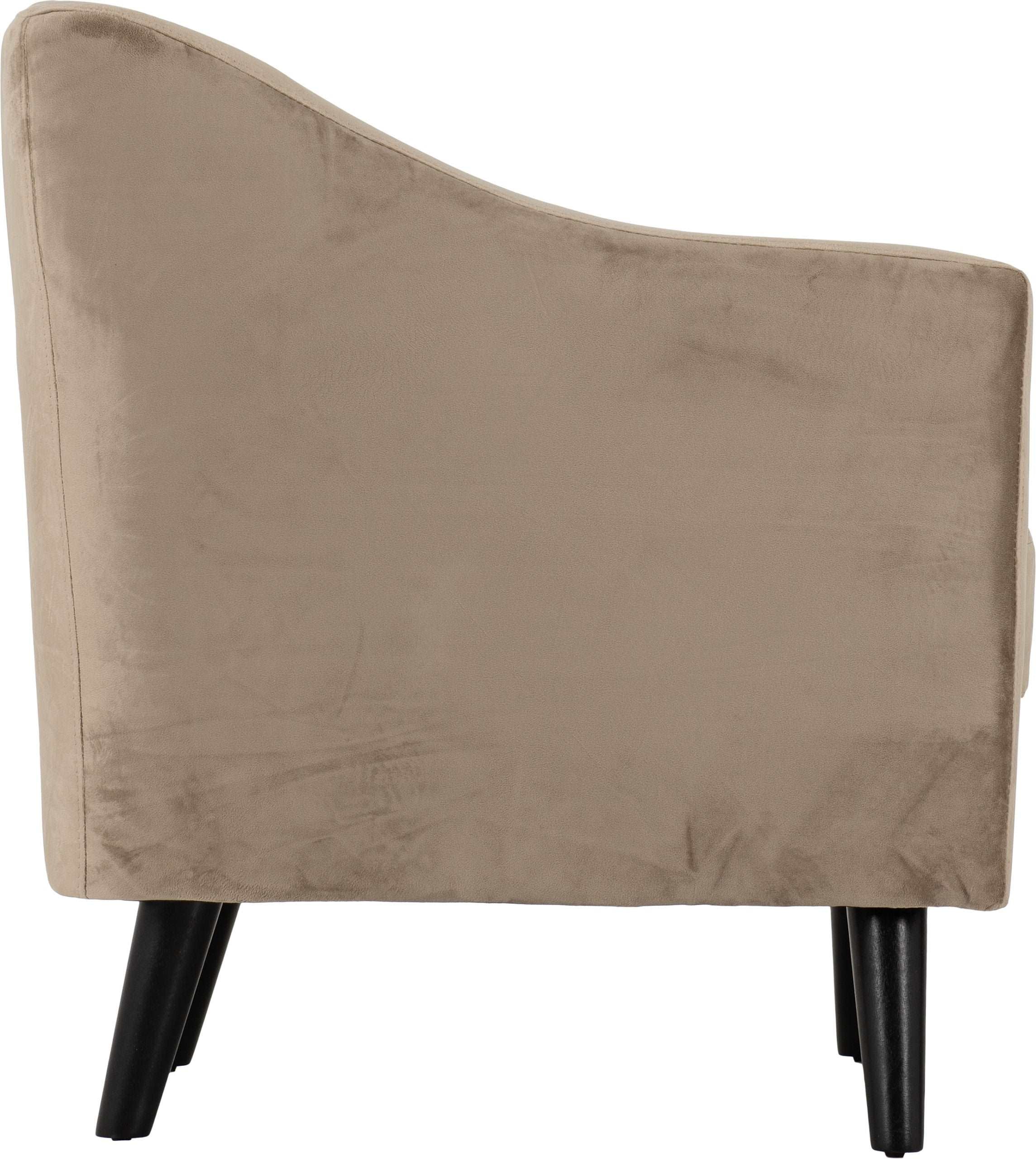 Ashley 1 Seater Sofa Chair Upholstered in Oyster Velvet Fabric