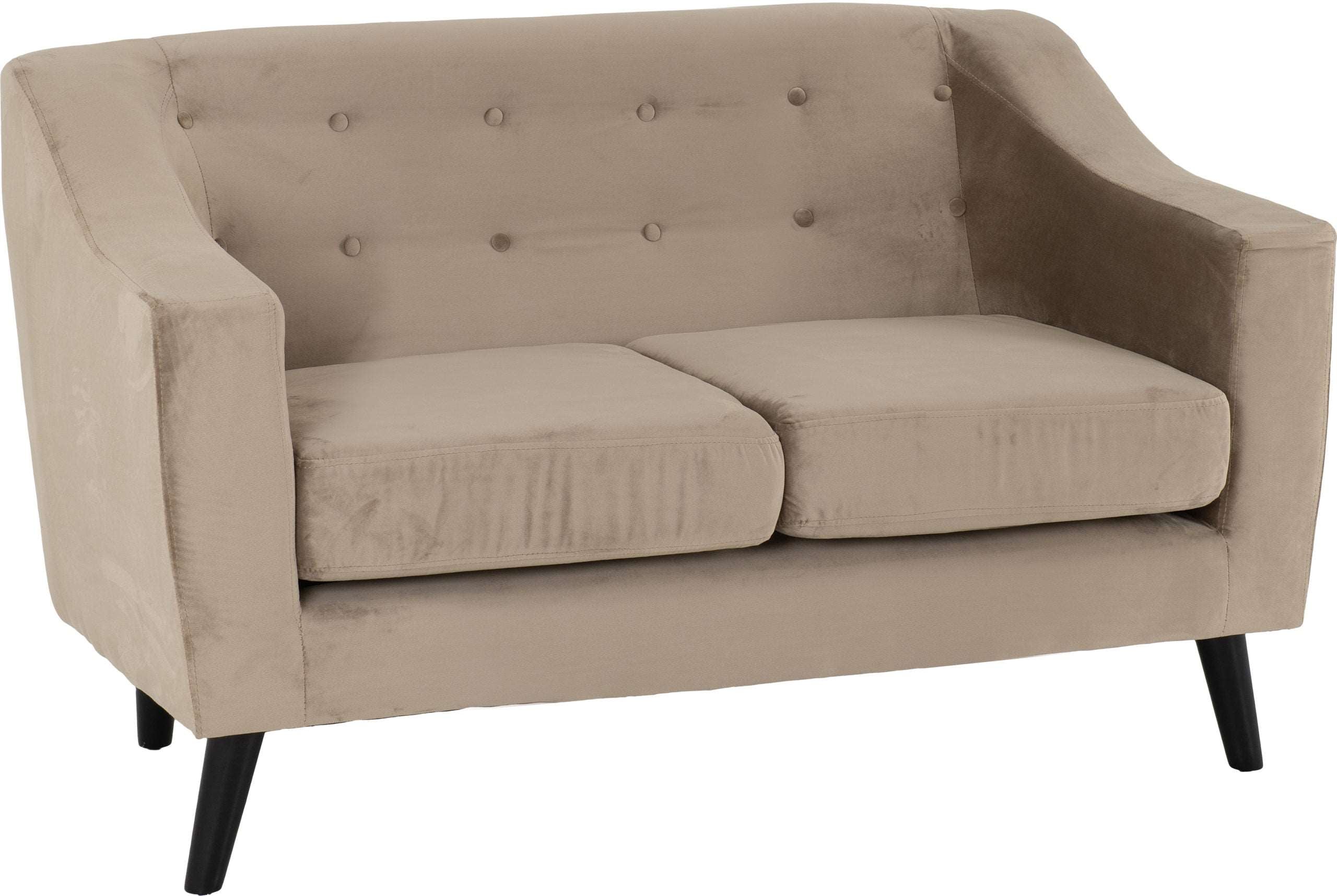 Ashley 2 Seater Sofa Oyster Velvet Fabric