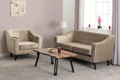 Ashley 2 Seater Sofa Oyster Velvet Fabric