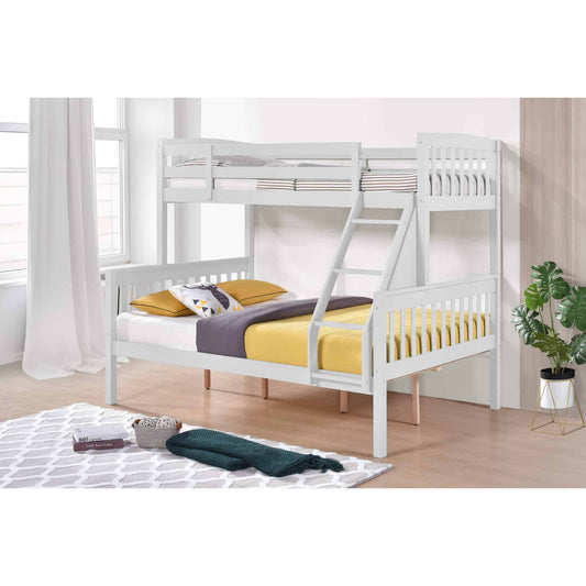 Ashbrook Solid Wood Triple Bunk Bed White