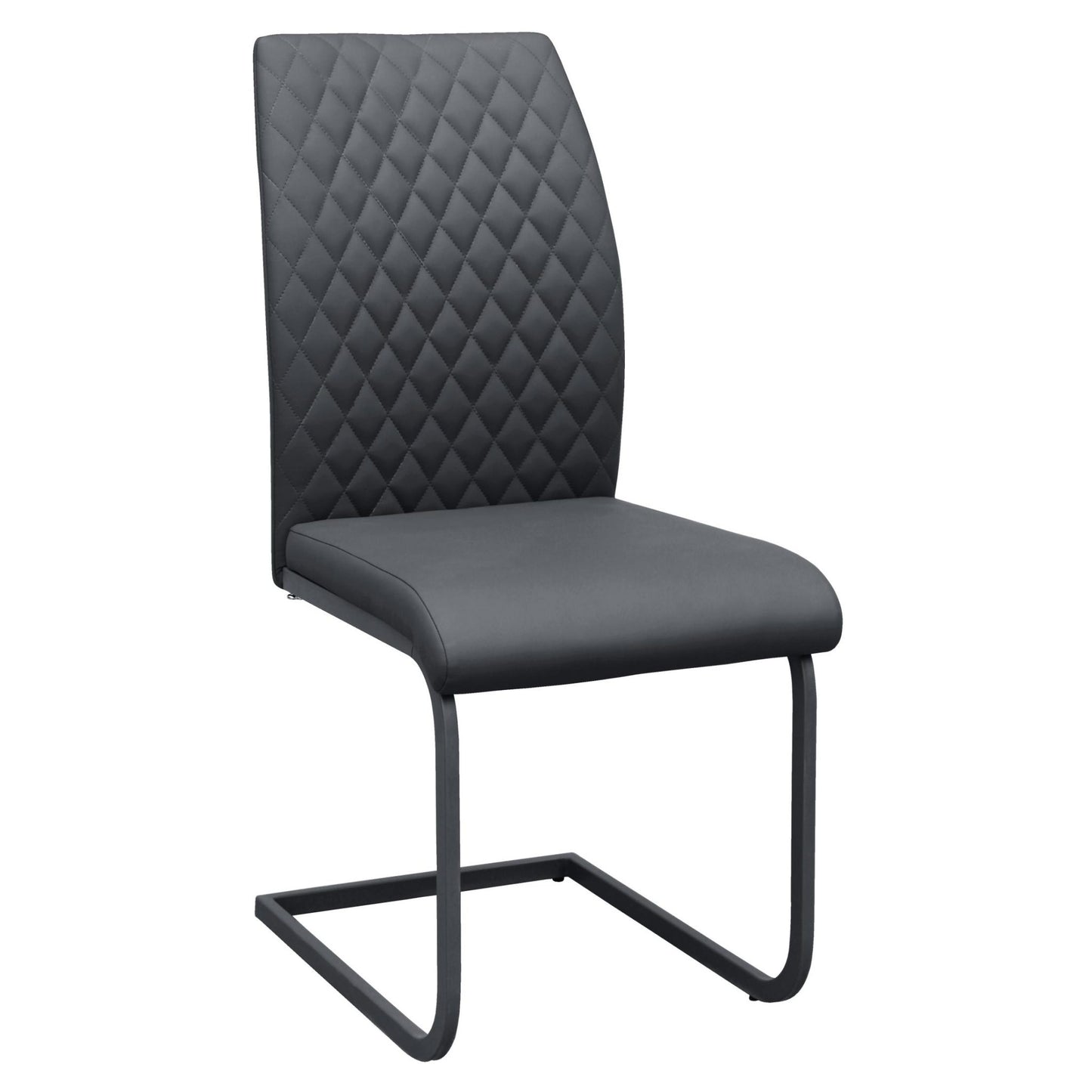 Austin PU Dining Chair with Metal legs - Grey