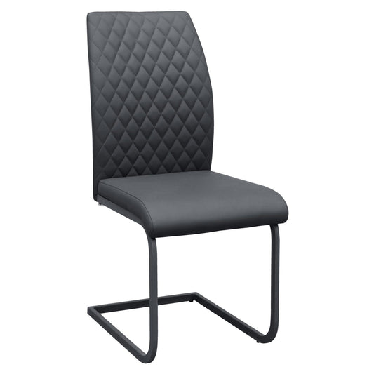 Austin PU Dining Chair with Metal legs - Grey