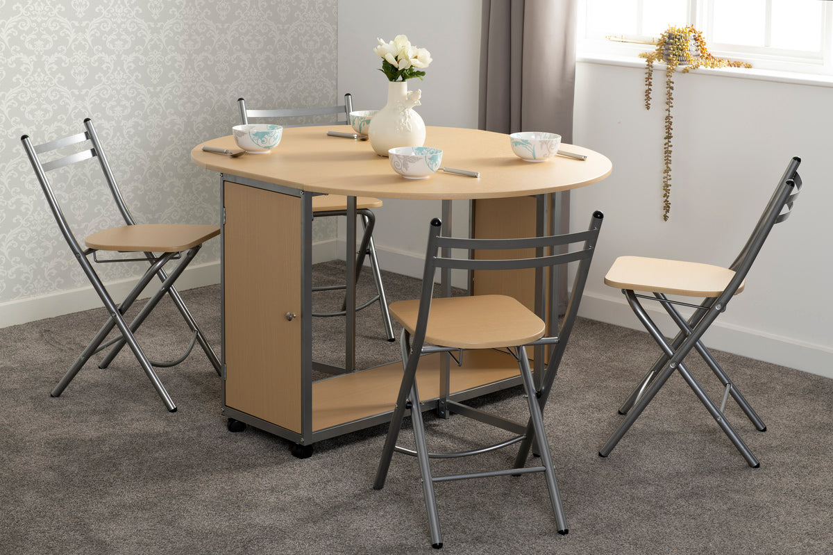 Budget Butterfly Dining Set With 4 Chairs