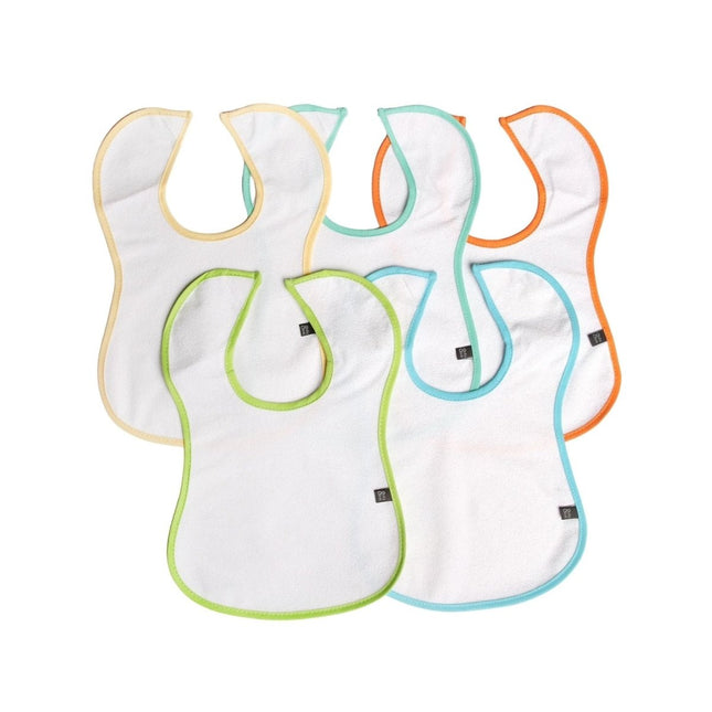 baby me Fluid Proof Baby Feeding Bib Pack of 5