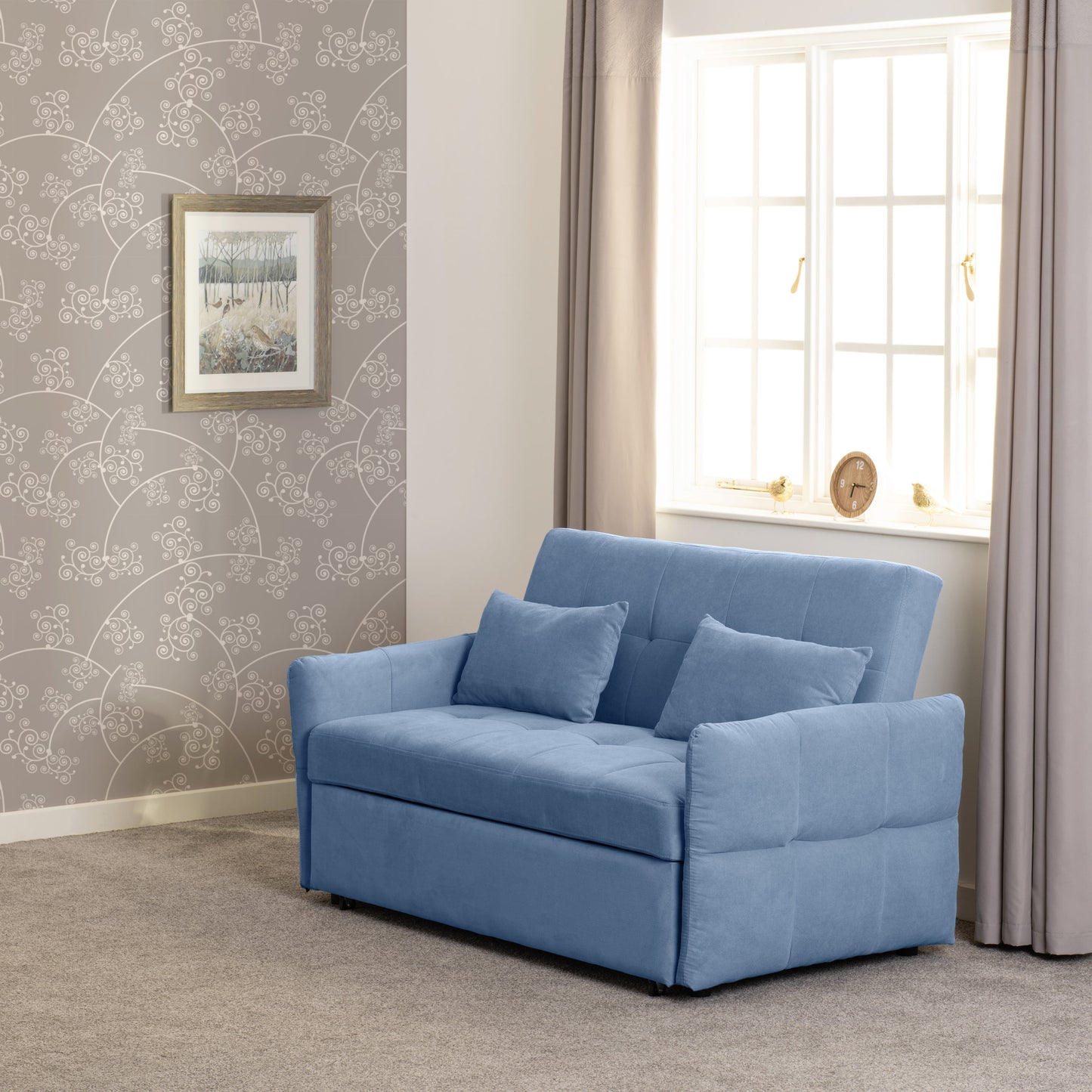 Chelsea Sofa Bed Light Blue