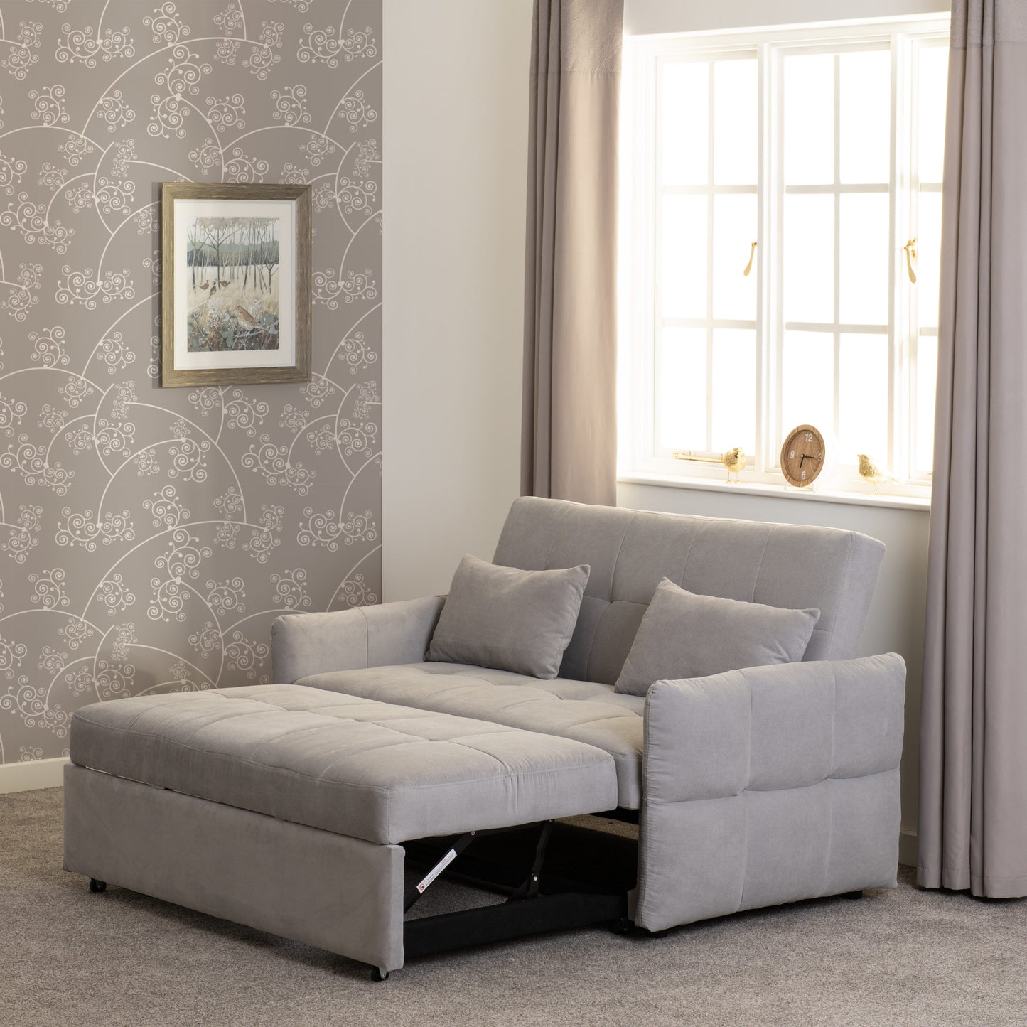 Chelsea Sofa Bed Silver- Grey