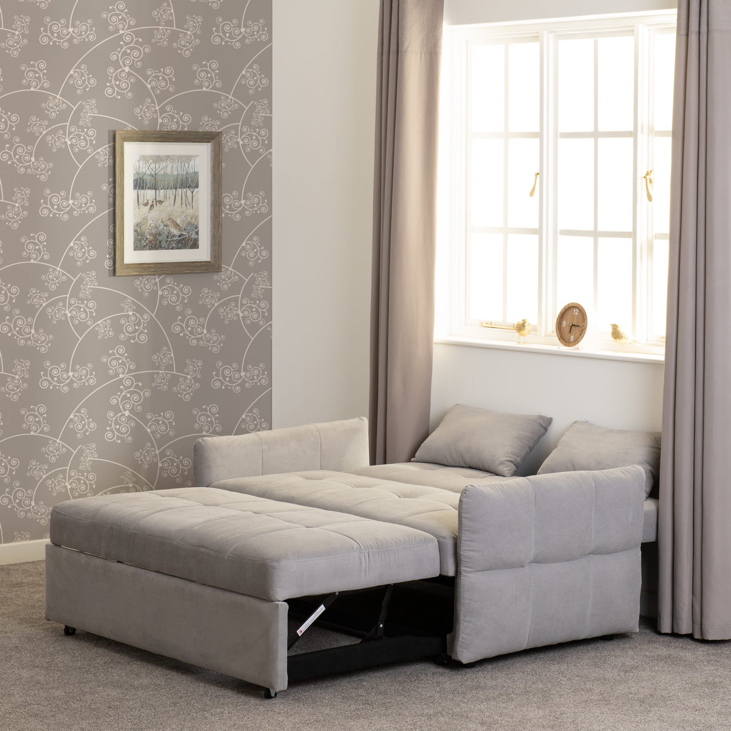 Chelsea Sofa Bed Silver- Grey