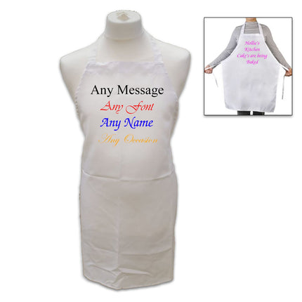Personalised White Adult Apron