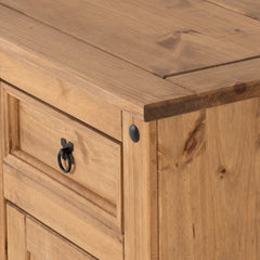 Corona 2 Door 2 Drawer Sideboard in Distressed Waxed Pine