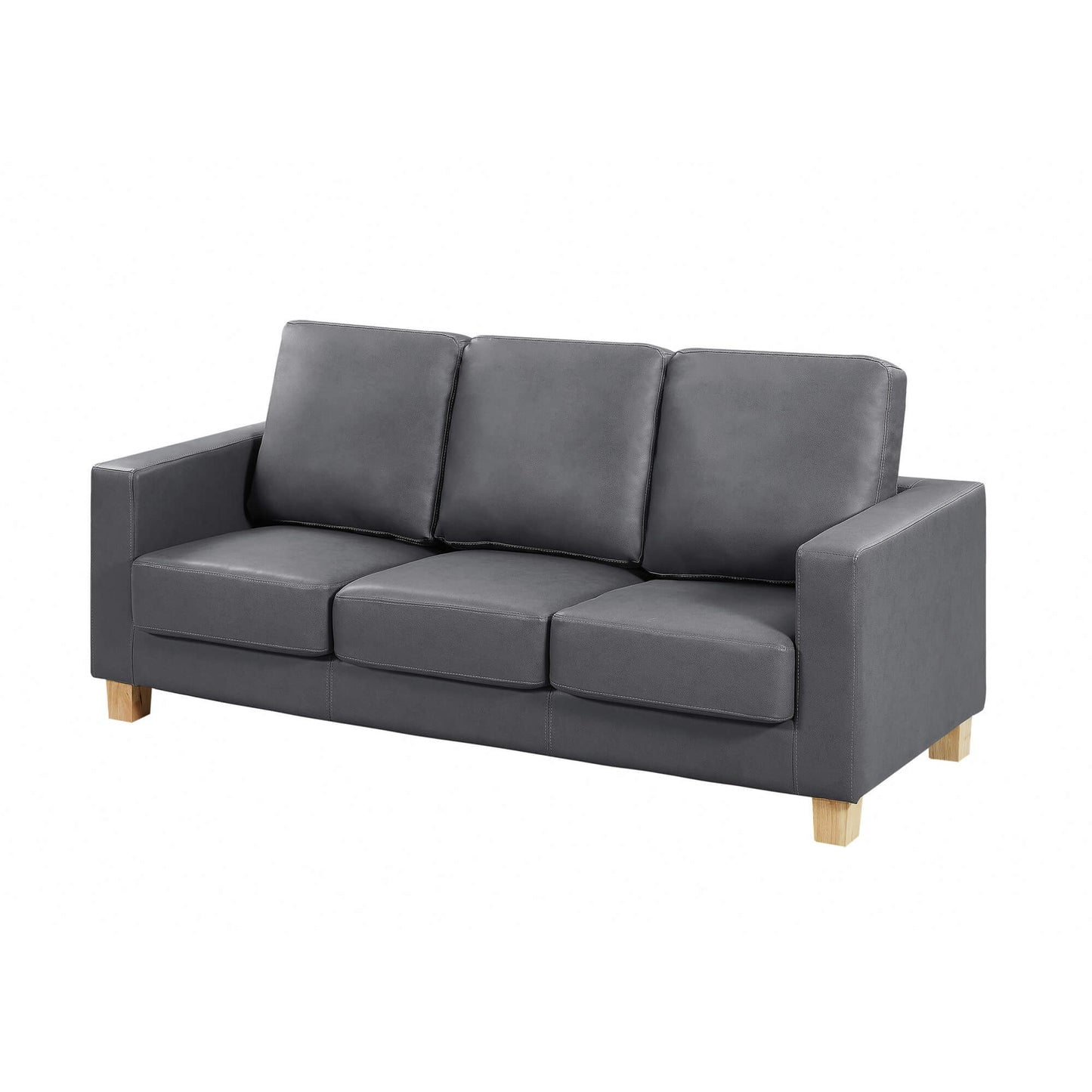 Chesterfield 3 Seater Sofa PU Grey