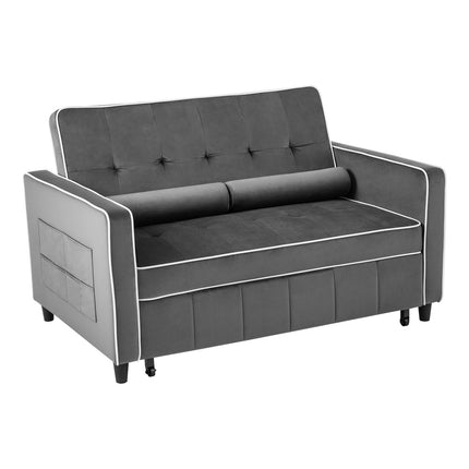 3-in-1 Convertible Sleeper Sofa Bed Pull Out Couch Bed-Grey