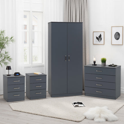Dakota Collection Wardrobe Bedroom Set - Comes as a flat pack pre-order in various of colors